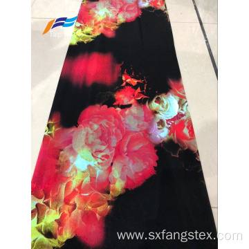 Knit Printed Polyester Spandex Fleece DTY Fabric